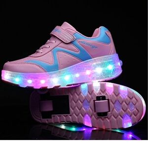 Kids Light-Up Sneakers - Pink and Blue